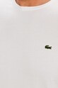 Βαμβακερό μπλουζάκι Lacoste λευκό TH6709