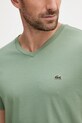 Bavlnené tričko Lacoste TH6710 zelená