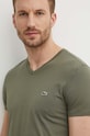 Хлопковая футболка Lacoste зелёный TH6710