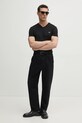 Бавовняна футболка Lacoste TH6710 чорний SS25