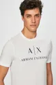λευκό Μπλουζάκι Armani Exchange