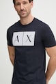 Bavlněné tričko Armani Exchange námořnická modř 8NZTCK.Z8H4Z