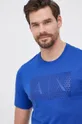 голубой Armani Exchange - Хлопковая футболка