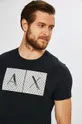 granatowy Armani Exchange t-shirt bawełniany