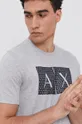 szary Armani Exchange T-shirt bawełniany 8NZTCK.Z8H4Z.NOS