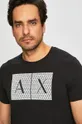 czarny Armani Exchange T-shirt bawełniany 8NZTCK.Z8H4Z.NOS