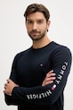 Tommy Hilfiger - Tričko s dlhým rukávom tmavomodrá MW0MW09096