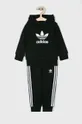 чёрный adidas Originals - Детский спортивный костюм 62-104 см. DV2809 Для мальчиков