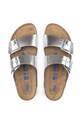Кожаные шлепанцы Birkenstock Arizona 1005960 серебрянный