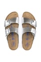 Birkenstock klapki skórzane Arizona 1005960 srebrny