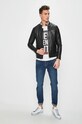 Selected Homme - Geaca de piele 16067129 negru AA00
