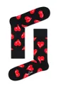 čierna Happy Socks - Ponožky Smiley Heart Dámsky
