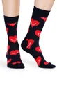 Happy Socks - Ponožky Smiley Heart čierna