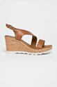 s. Oliver - Platformy imitácia kože hnedá 5.5.28321.32