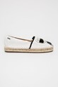 Karl Lagerfeld - Espadrile Karl Ikonic Slip On textil alb KL80111