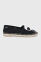 Karl Lagerfeld - Espadrile Karl Ikonic Slip On textil negru KL80111