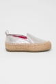 strieborná Emu Australia - Detské espadrilky Gum Metallic Kids Dievčenský