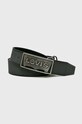Levi's - Curea de piele negru 38017.0030.BATWING.PLAQ