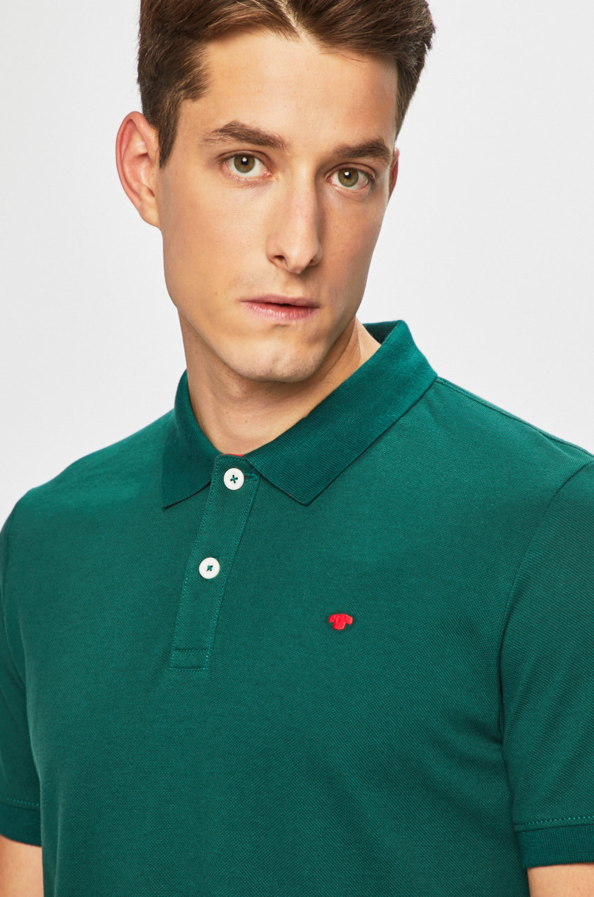 Tom Tailor Denim - Pánske polo tričko zelená