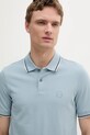 Дрехи Памучна тениска с яка Armani Exchange 8NZF75.Z8M5Z син