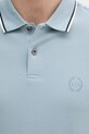 Памучна тениска с яка Armani Exchange син 8NZF75.Z8M5Z
