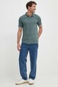 Armani Exchange polo bawełniane 8NZF75.Z8M5Z zielony SS25