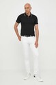 Armani Exchange polo bawełniane 8NZF75.Z8M5Z czarny SS25