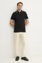 Armani Exchange polo de bumbac 8NZF75.Z8M5Z negru SS25