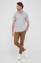 Armani Exchange polo de bumbac 8NZF75.Z8M5Z gri SS25