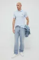 Lacoste cotton polo shirt pale blue