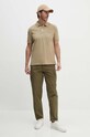 Lacoste polo bawełniane PH4012 beżowy SS25