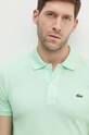 Lacoste polo bawełniane zielony PH4012