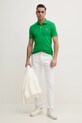 Lacoste polo bawełniane PH4012 zielony AW24