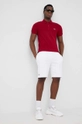 Lacoste polo de bumbac burgundia