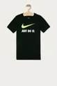 czarny Nike Kids - T-shirt dziecięcy 122-170 cm Chłopięcy