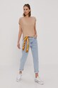 Vero Moda T-shirt 10187159 beżowy AA00