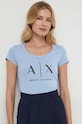 Odzież Armani Exchange t-shirt bawełniany 8NYT70.YJ16Z niebieski
