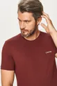 bordowy Calvin Klein - T-shirt K10K103307