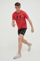 Under Armour t-shirt bordowy