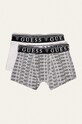 Guess Jeans - Dětské boxerky 113-166 cm (2 pack) hladký bílá L93G03.JR003