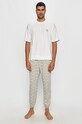 Calvin Klein Underwear - Pijama uni alb 000NM1787E