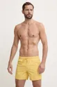 žltá Plavkové šortky Lacoste Pánsky