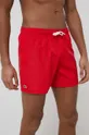 Lacoste swim shorts red