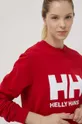 red Helly Hansen sweatshirt