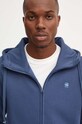 G-Star Hanorac cu fermoar și glugă bărbați cu bumbac Premium core albastru D16122.C235