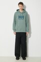 Βαμβακερή μπλούζα Helly Hansen 33977 πράσινο SS24