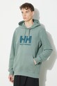 Helly Hansen bluza bawełniana HH LOGO HOODIE zielony 33977