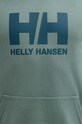 Helly Hansen hanorac de bumbac HH LOGO HOODIE 33977 verde