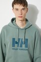 Helly Hansen bluza bawełniana HH LOGO HOODIE 33977 zielony
