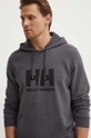 gri Helly Hansen hanorac de bumbac HH LOGO HOODIE